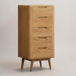 View Rosa solid oak 5 drawer tallboy chest View Rosa solid oak 5 drawer tallboy chest