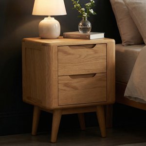 View Rosa solid oak 2 drawer bedside chest View Rosa solid oak 2 drawer bedside chest