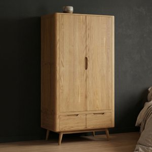 View Rosa solid oak double wardrobe