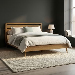 View Rosa solid oak super king bed