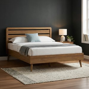 View Rosa solid oak double bed
