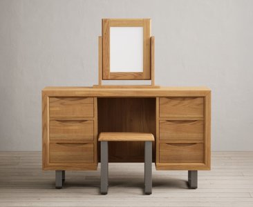 View Parker solid oak dressing table set View Parker solid oak dressing table set