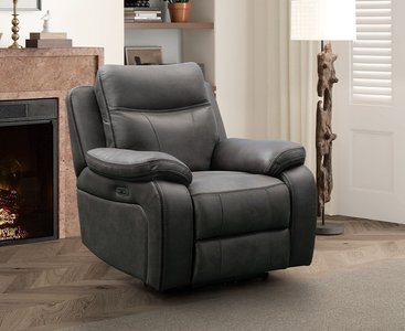 View Hanson graphite fabric recliner armchair View Hanson graphite fabric recliner armchair