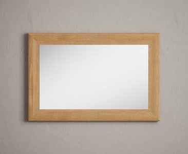 View Natural solid oak 90cm mirror View Natural solid oak 90cm mirror