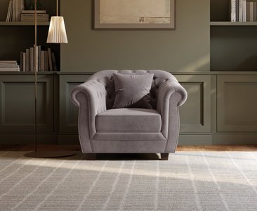 View Eva chesterfield light grey velvet armchair View Eva chesterfield light grey velvet armchair