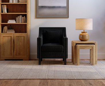View Chartwell black linen armchair View Chartwell black linen armchair