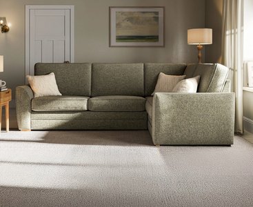 View Bella olive fabric large right hand facing corner sofa View Bella olive fabric large right hand facing corner sofa