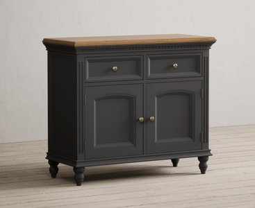 View Francis oak and charcoal grey painted small sideboard View Francis oak and charcoal grey painted small sideboard