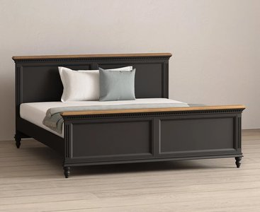 View Francis oak and charcoal grey painted super king bed View Francis oak and charcoal grey painted super king bed