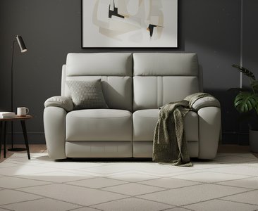 View Cooper taupe grey fabric 2 seater recliner sofa View Cooper taupe grey fabric 2 seater recliner sofa