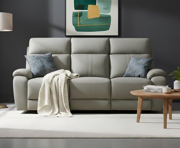 View Cooper taupe grey fabric 3 seater recliner sofa View Cooper taupe grey fabric 3 seater recliner sofa