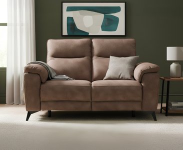 View Sinclair earth brown fabric 2 seater recliner sofa View Sinclair earth brown fabric 2 seater recliner sofa