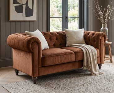 View Jameson brandy fabric 2 seater sofa View Jameson brandy fabric 2 seater sofa