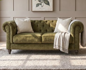 View Jameson olive green fabric 2 seater sofa View Jameson olive green fabric 2 seater sofa