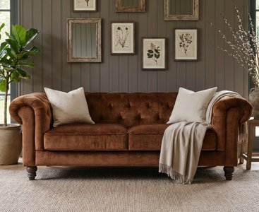 View Jameson brandy fabric 3 seater sofa View Jameson brandy fabric 3 seater sofa