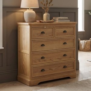 View Cambridge solid oak 2 over 3 chest of drawers
