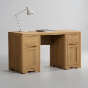 View Harper solid oak computer desk View Harper solid oak computer desk