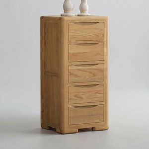 View Harper solid oak 5 drawer tallboy View Harper solid oak 5 drawer tallboy