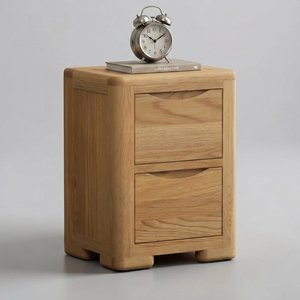 View Harper solid oak 2 drawer bedside chest View Harper solid oak 2 drawer bedside chest