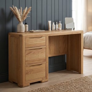 View Harper solid oak dressing table / compact desk View Harper solid oak dressing table / compact desk