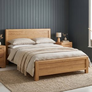 View Harper solid oak king size bed