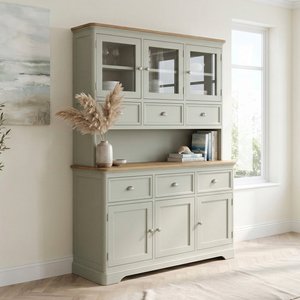 View Brampton soft green painted large dresser