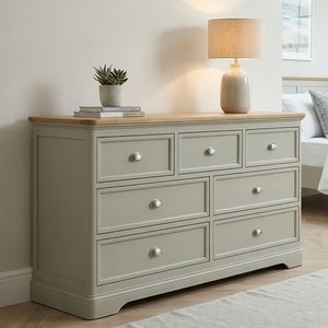View Brampton soft green painted wide chest of drawers View Brampton soft green painted wide chest of drawers
