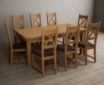 View Extending buxton 180cm solid oak dining table with 12 oak natural chairs View Extending buxton 180cm solid oak dining table with 12 oak natural chairs