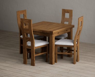 View Extending buxton 90cm rustic solid oak dining table with 4 rustic oak rustic solid oak chairs View Extending buxton 90cm rustic solid oak dining table with 4 rustic oak rustic solid oak chairs