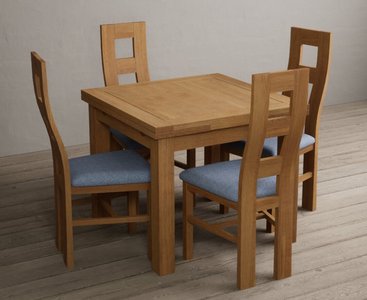 View Extending buxton 90cm solid oak dining table with 6 oak natural chairs View Extending buxton 90cm solid oak dining table with 6 oak natural chairs