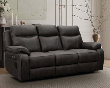 View Hanson graphite fabric 3 seater recliner sofa View Hanson graphite fabric 3 seater recliner sofa