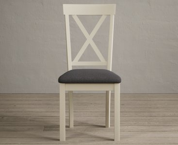View Hertford charcoal grey set of 2 painted dining chairs