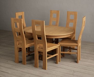 View Extending hertford 100cm - 130cm solid oak pedestal dining table with 4 light grey natural chairs View Extending hertford 100cm - 130cm solid oak pedestal dining table with 4 light grey natural chairs