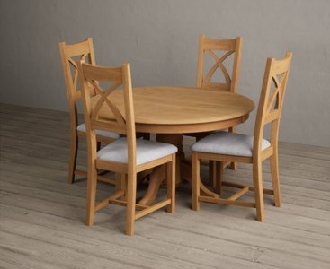 View Hertford 120cm fixed top solid oak dining table with 4 oak natural chairs View Hertford 120cm fixed top solid oak dining table with 4 oak natural chairs