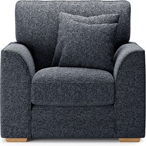 View Jasper navy chenille fabric armchair View Jasper navy chenille fabric armchair
