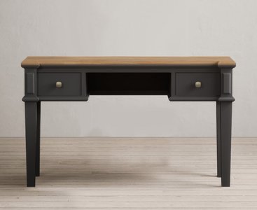 View Lawson oak and charcoal grey painted dressing table View Lawson oak and charcoal grey painted dressing table