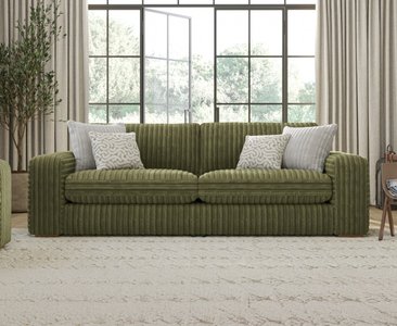 View Milan fern green fabric 4 seater sofa View Milan fern green fabric 4 seater sofa