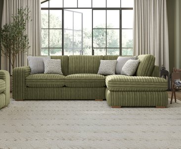 View Milan fern green fabric right hand facing chaise sofa View Milan fern green fabric right hand facing chaise sofa