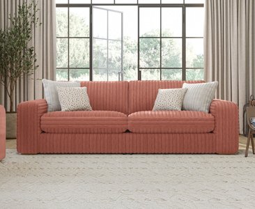 View Milan russet fabric 4 seater sofa View Milan russet fabric 4 seater sofa