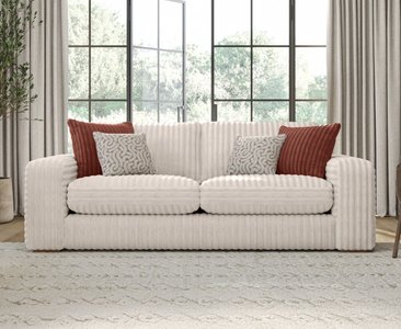 View Milan natural fabric 3 seater sofa View Milan natural fabric 3 seater sofa