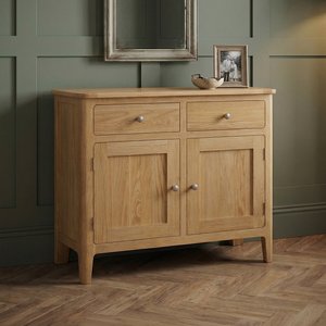 View Small solid oak sideboard - compact storage View Small solid oak sideboard - compact storage