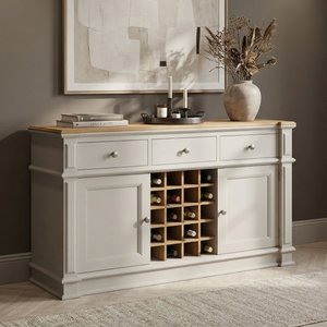 View Lawson oak and soft white painted large sideboard View Lawson oak and soft white painted large sideboard