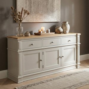 View Lawson oak and soft white painted extra large sideboard View Lawson oak and soft white painted extra large sideboard