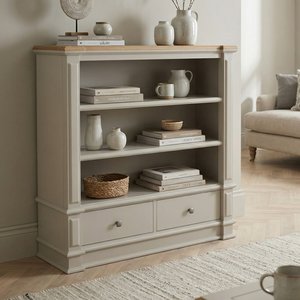 View Lawson oak and soft white painted small bookcase View Lawson oak and soft white painted small bookcase