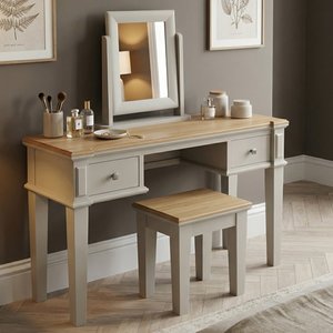 View Lawson oak and soft white painted dressing table set View Lawson oak and soft white painted dressing table set