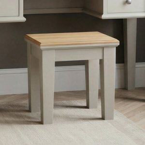 View Lawson oak and soft white painted dressing table stool View Lawson oak and soft white painted dressing table stool