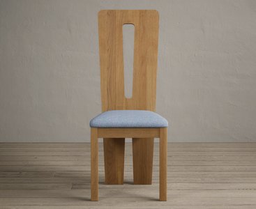 View Lucca blue set of 2 fabric dining chairs