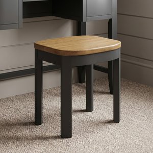 View Bradwell oak and charcoal painted dressing stool View Bradwell oak and charcoal painted dressing stool
