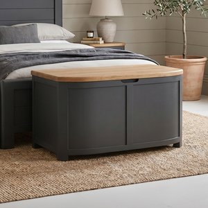 View Bradwell oak and charcoal painted blanket box View Bradwell oak and charcoal painted blanket box