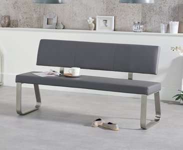 View Austin large grey bench with back View Austin large grey bench with back